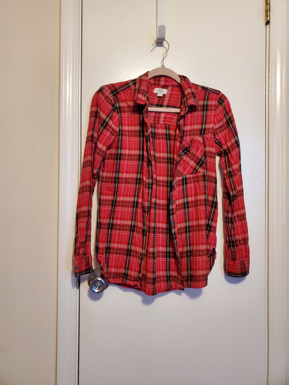 True Craft Red Plaid Button-Down Shirt for Kids